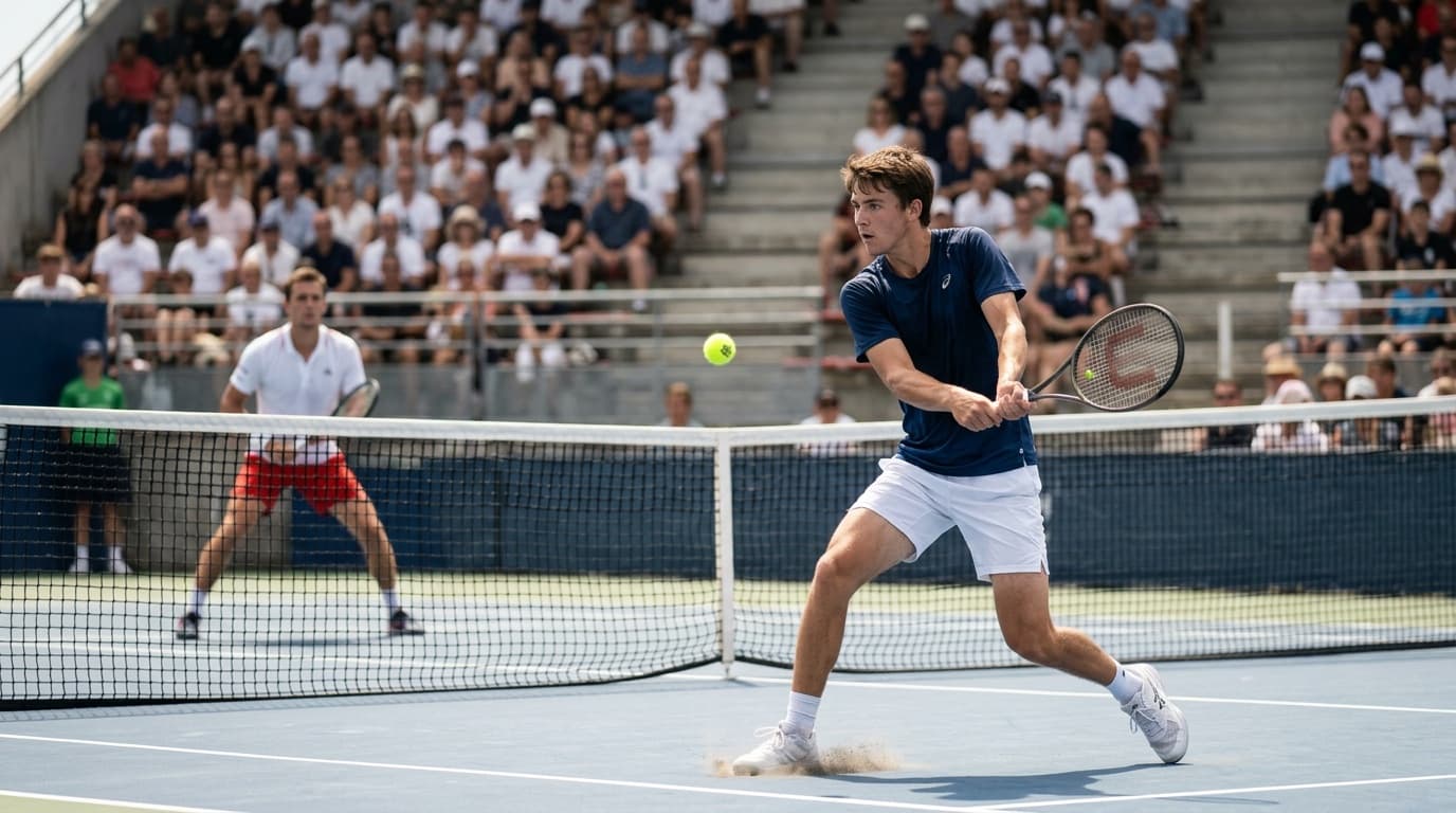 Justin Boulais advances at ATP Challenger in France