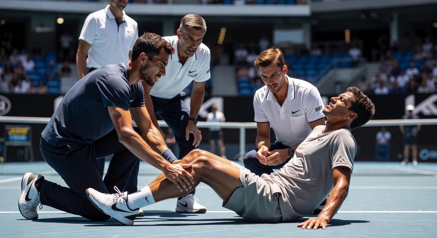 Auger-Aliassime retires with cramps at Australian Open 2026