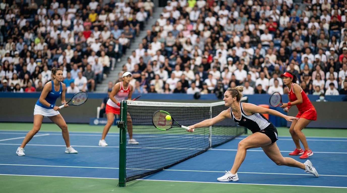 Dabrowski and Stefani fall in Beijing doubles opener