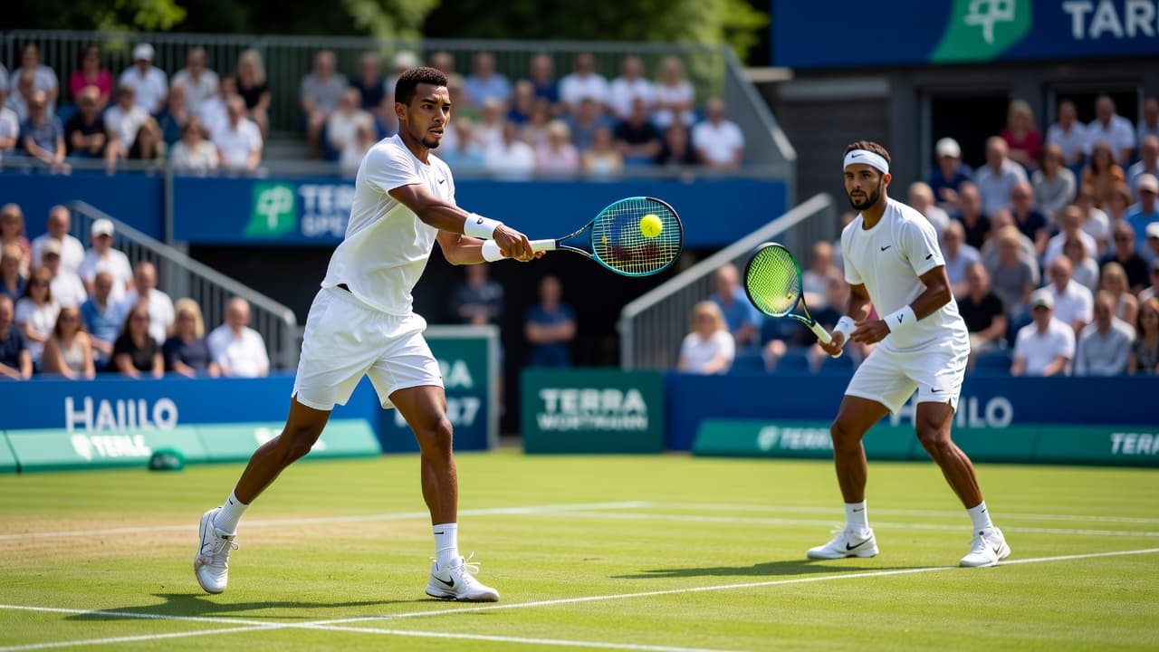Auger-Aliassime advances to Halle second round with win over Borges