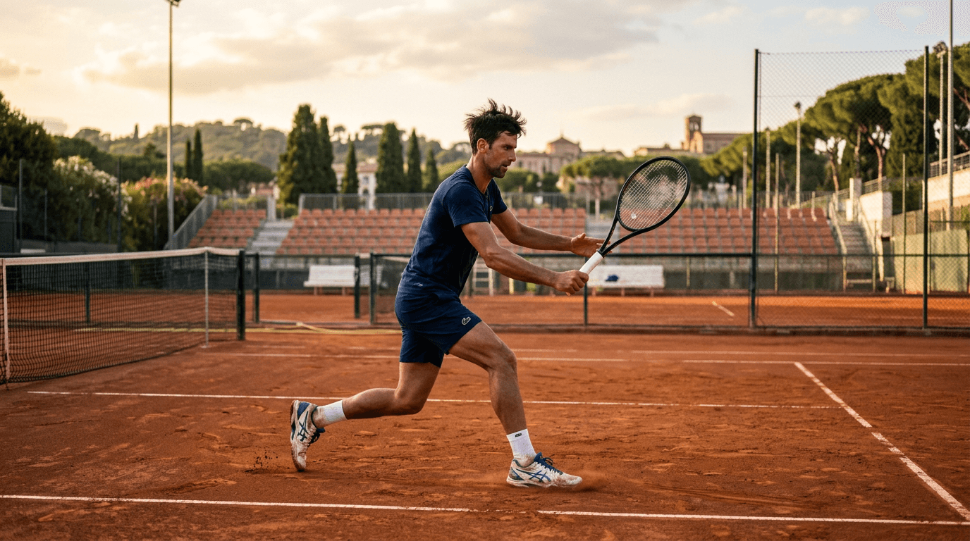 Djokovic returns to Rome for training ahead of tournament