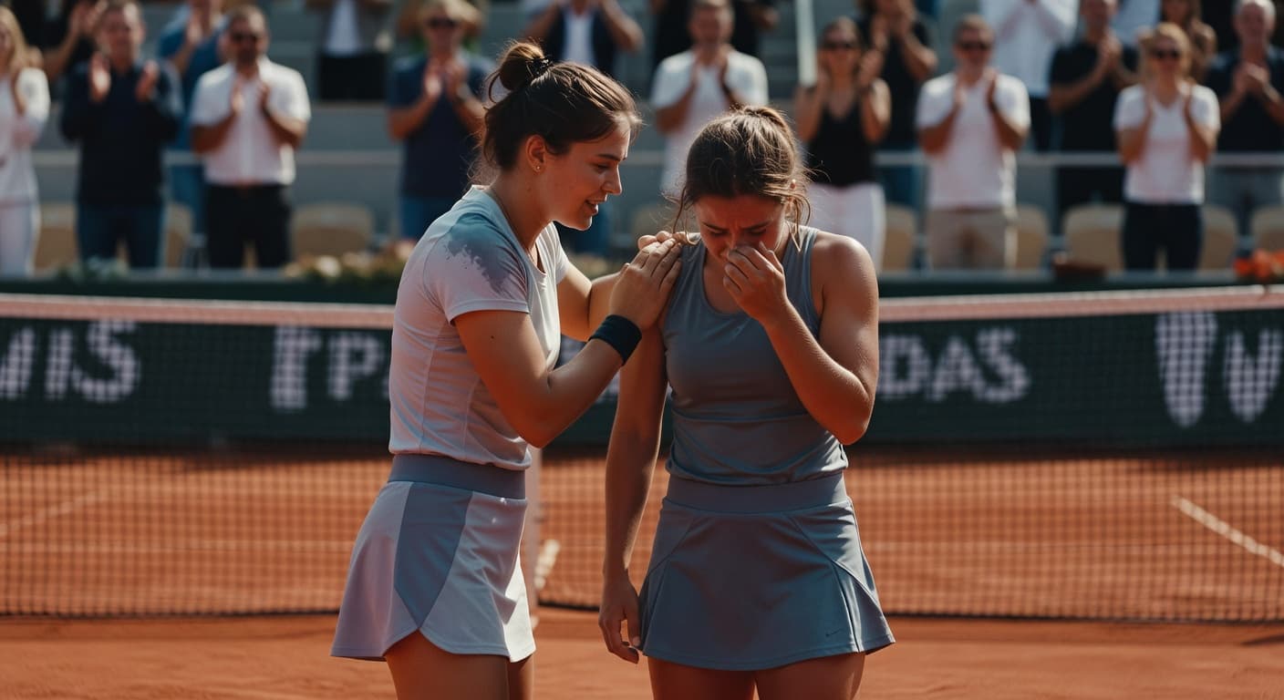 Andreescu Consoles Tearful Opponent at French Open Qualifying