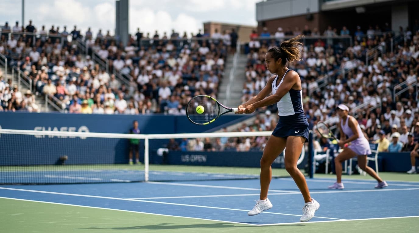 Fernandez advances to US Open third round, faces Pegula