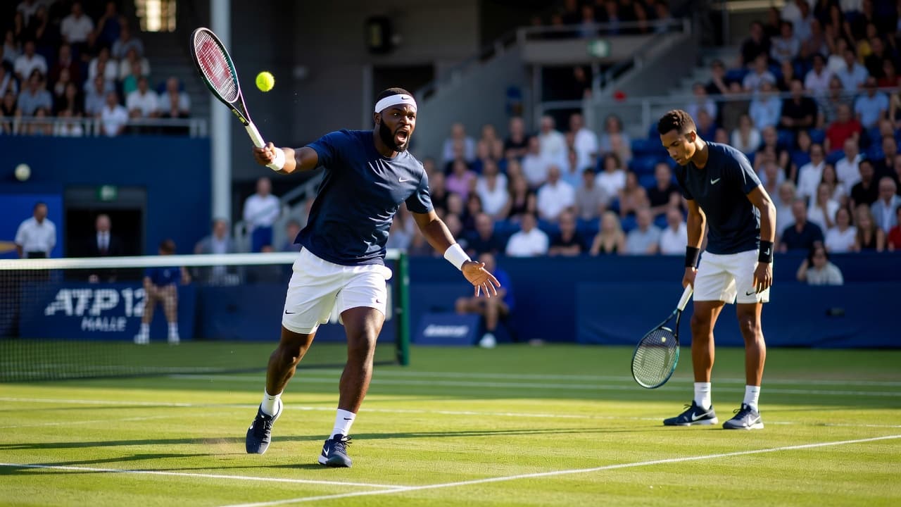 Tiafoe Ends Auger-Aliassime's Halle Run in Epic Tiebreak